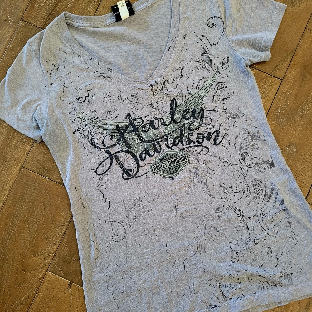 Harley-Davidson Gray Graphic Short Sleeve Tee